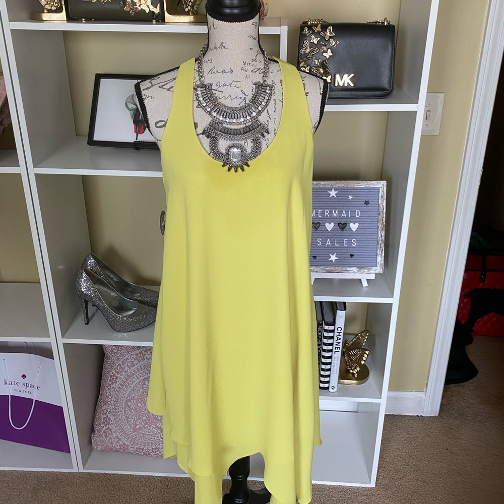 Bcbg max azria green chartreuse dress